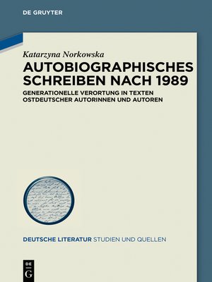 cover image of Autobiographisches Schreiben nach 1989